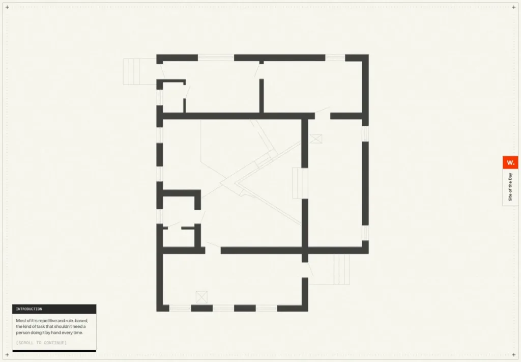 Heron AI 홈페이지: 도면 스크롤 스토리 3