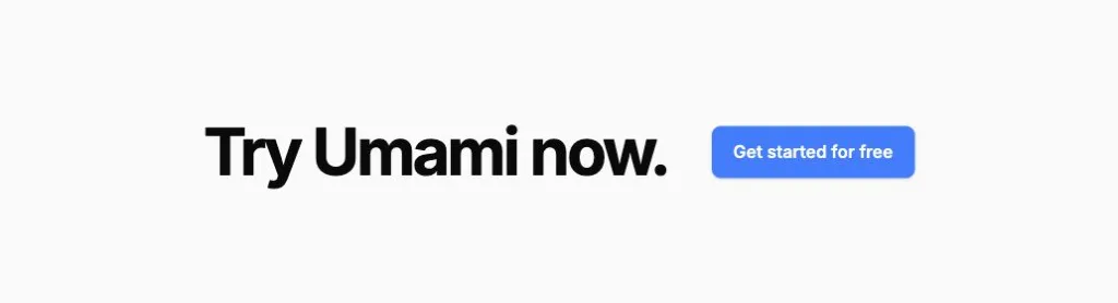 Umami / 하단 가입 CTA 원본 사이트 직접 캡처