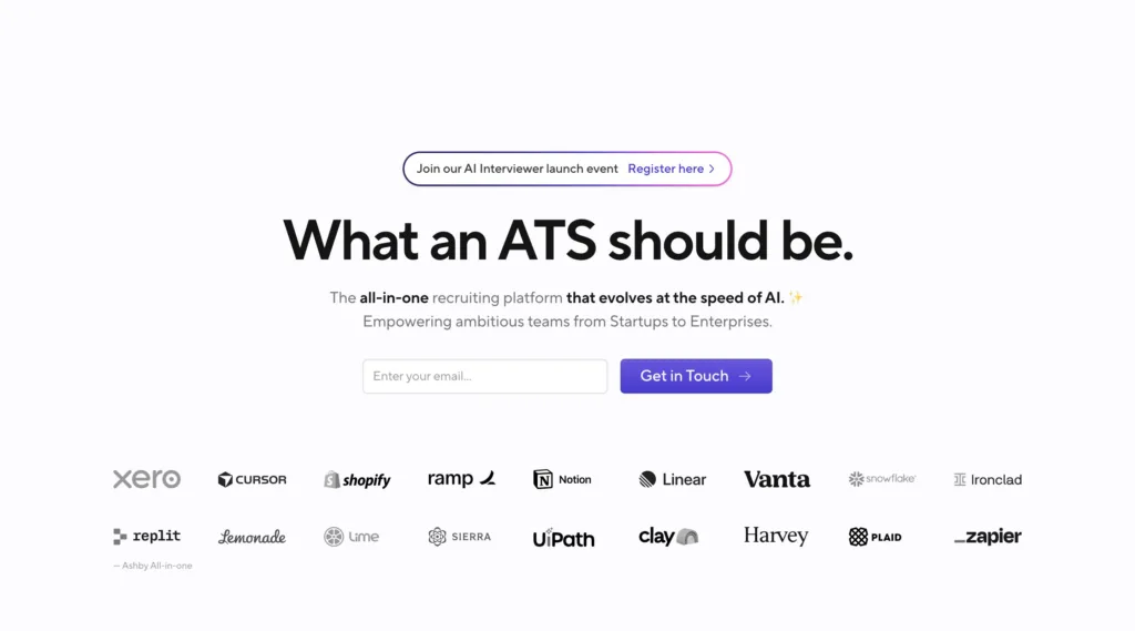 Ashby 원본 사이트 히어로 캡처