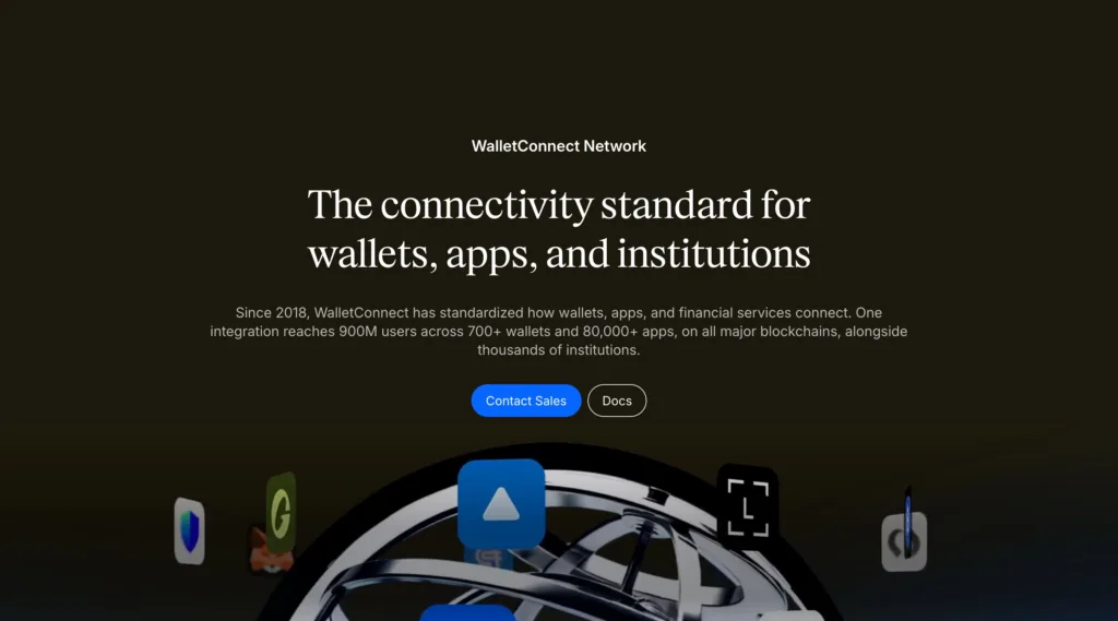 히어로 — WalletConnect 핵심 가치 제안
