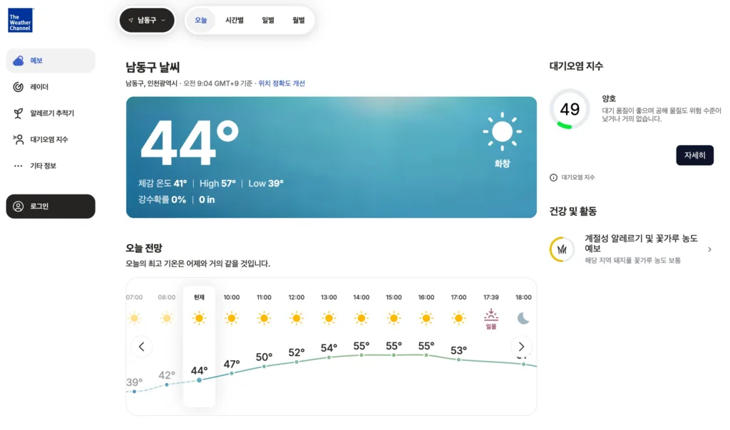 히어로 — Weather — 현대적인 인터페이스와 디지털 프로덕트 UX 핵심 가치 제안
