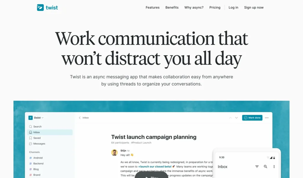 히어로 — Twist — 현대적인 인터페이스와 디지털 프로덕트 UX 핵심 가치 제안