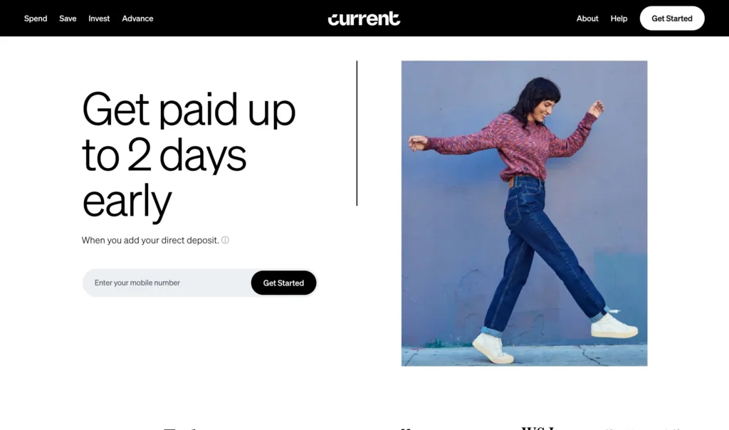Current — 현대적인 인터페이스와 디지털 프로덕트 UX 원본 사이트 히어로 캡처