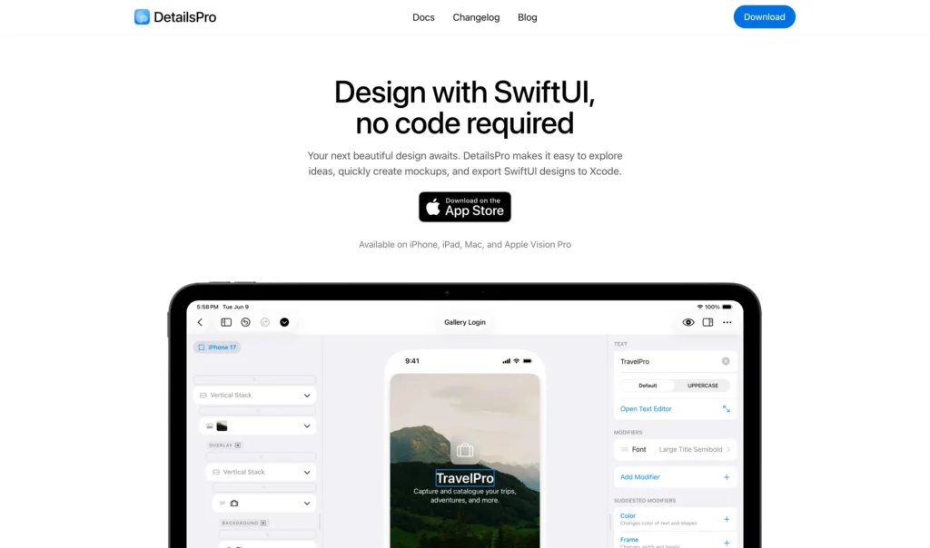 DetailsPro — 현대적인 인터페이스와 디지털 프로덕트 UX 원본 사이트 히어로 캡처