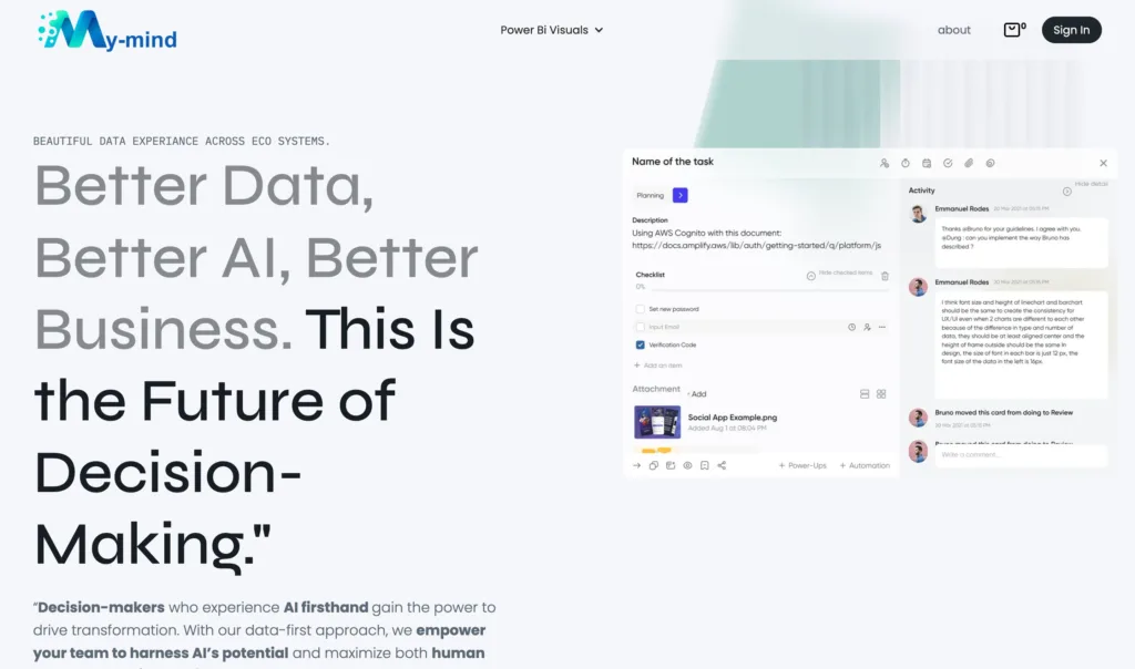 mymind — 현대적인 인터페이스와 디지털 프로덕트 UX 원본 사이트 히어로 캡처