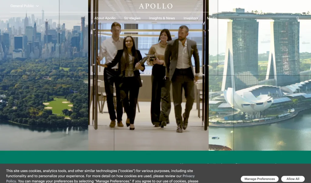 Apollo — 현대적인 인터페이스와 디지털 프로덕트 UX 원본 사이트 히어로 캡처