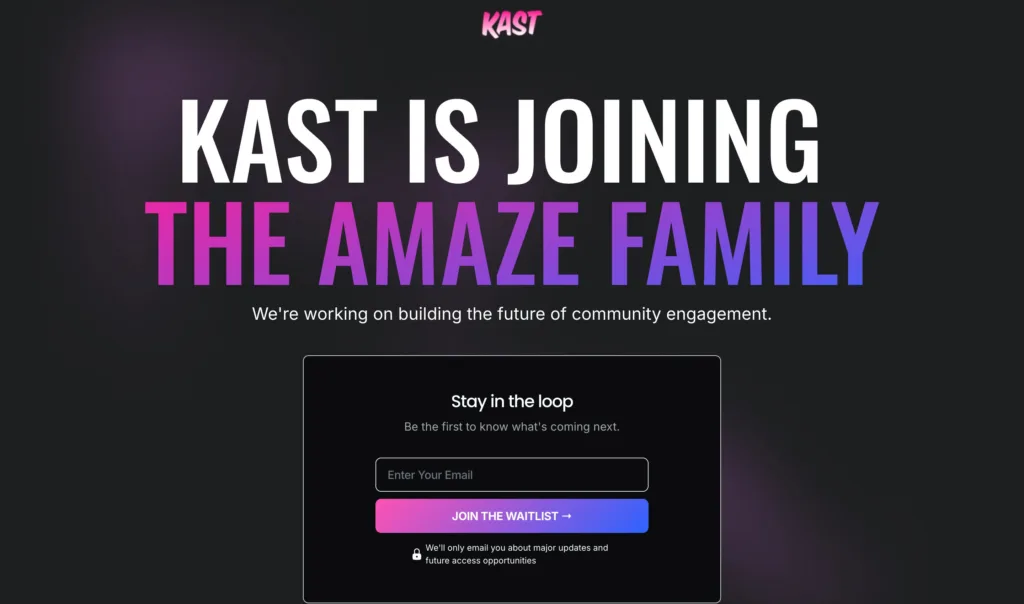 KAST — 현대적인 인터페이스와 디지털 프로덕트 UX 원본 사이트 히어로 캡처