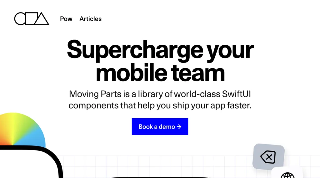 Moving Parts 원본 사이트 히어로 캡처