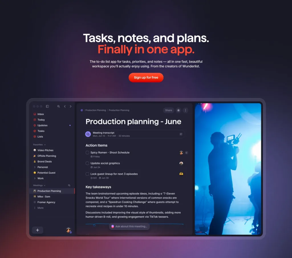Superlist / 히어로 및 핵심 가치 제안 원본 사이트 직접 캡처